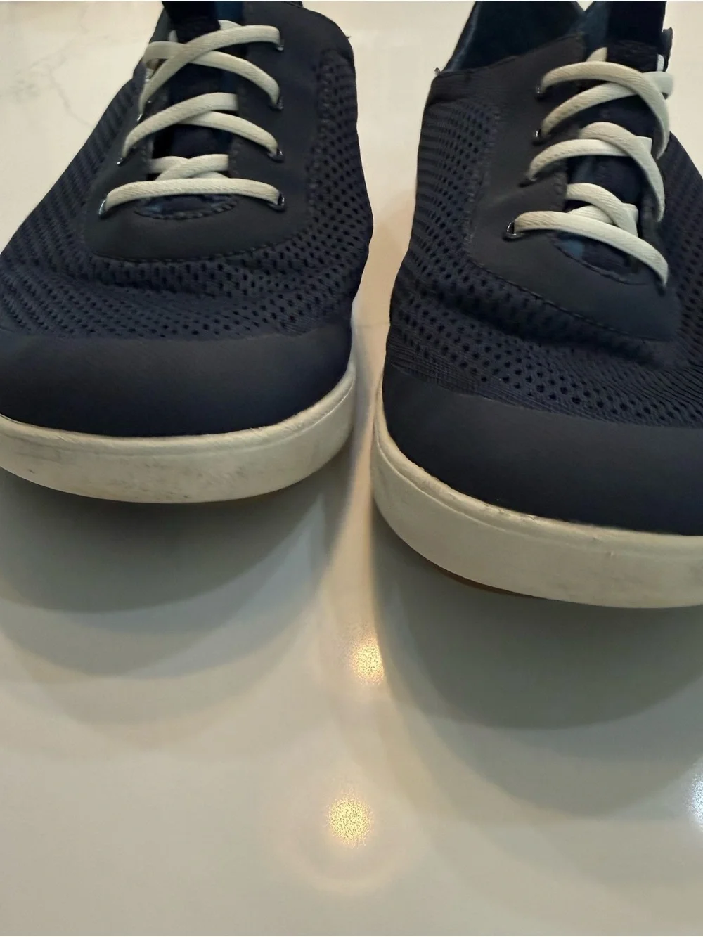 OluKai Moku Pae Boat Shoes Men’s 11 Trench Blue Slip On Casual Loafers Comfort